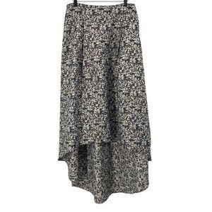 Sachin & Babi NOIR Size 12 Black Silver Metallic Hi Low Formal Maxi Skirt